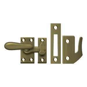 Deltana Medium Window Lock / Casement Fastener in Antique Brass finish