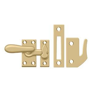 Deltana Medium Window Lock / Casement Fastener in Satin Brass finish