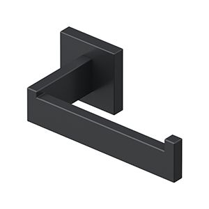 Deltana Miami Modern Series Single Post Toilet Paper Holder in Flat Black finish