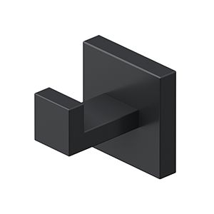 Deltana Miami Modern Series Single Robe Hook in Flat Black finish