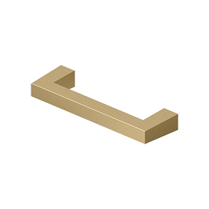 Deltana Modern Square Bar Pull, 3 1/2" C-to-C in Satin Brass finish