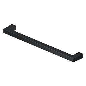 Deltana Modern Square Bar Pull, 8" C-to-C in Flat Black finish