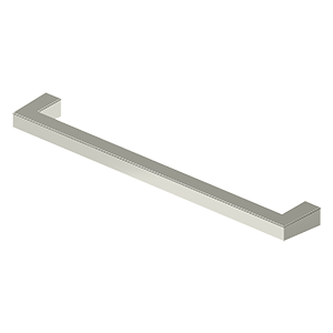 Deltana Modern Square Bar Pull, 8" C-to-C in Lifetime Polished Nickel finish