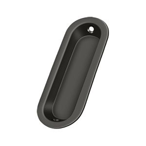 Deltana Oblong Flush Pull, 3 1/2" x 1 1/4" x 3/8" in Oil Rubbed Bronze finish