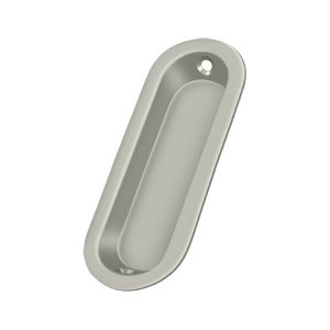 Deltana Oblong Flush Pull, 3 1/2" x 1 1/4" x 3/8" in Satin Nickel finish