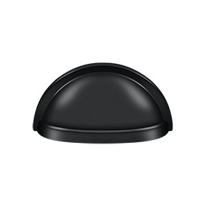Deltana Oval Shell Handle Pull, 3 1/2" in Flat Black finish