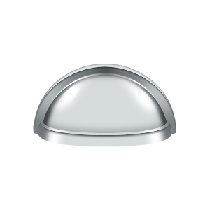 Deltana Oval Shell Handle Pull, 3 1/2" in Polished Chrome finish
