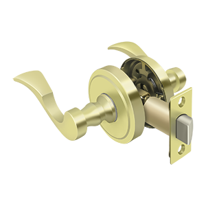 Deltana Passage Lacovia Lever in Polished Brass finish