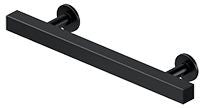 Deltana Pommel Contemporary Cabinet Pull, 4" C-to-C in Flat Black finish