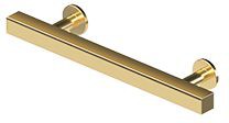 Deltana Pommel Contemporary Cabinet Pull, 4" C-to-C in PVD Polished Brass finish