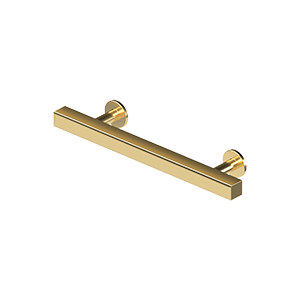 Deltana Pommel Contemporary Cabinet Pull, 4" C-to-C in PVD Polished Brass finish