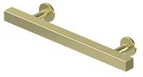 Deltana Pommel Contemporary Cabinet Pull, 4" C-to-C in Unlacquered Brass finish