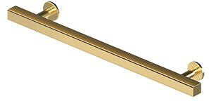 Deltana Pommel Contemporary Cabinet Pull, 7" C-to-C in PVD Polished Brass finish