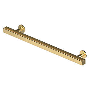 Deltana Pommel Contemporary Cabinet Pull, 7" C-to-C in PVD Polished Brass finish
