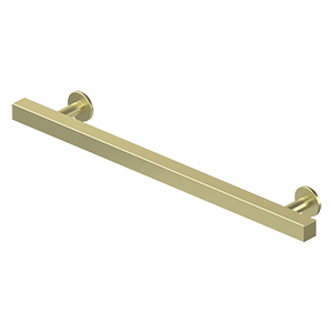 Deltana Pommel Contemporary Cabinet Pull, 7" C-to-C in Unlacquered Brass finish