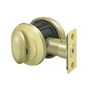 Deltana Port Royal Single Cylinder Deadbolt in Polished Brass finish