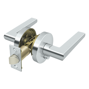 Deltana Portmore Left Hand Privacy Lever in Polished Chrome finish