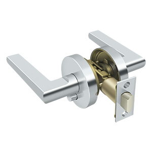 Deltana Portmore Right Hand Privacy Lever in Polished Chrome finish