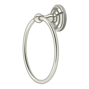 Deltana R: Traditional Series 6 1/2" Towel Ring in Lifetime Polished Nickel finish