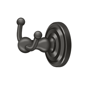 Deltana R: Traditional Series Double Robe Hook in Oil Rubbed Bronze finish