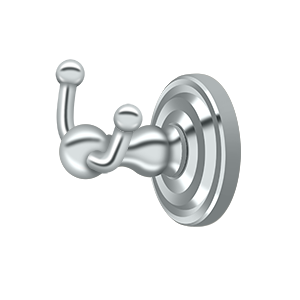 Deltana R: Traditional Series Double Robe Hook in Polished Chrome finish