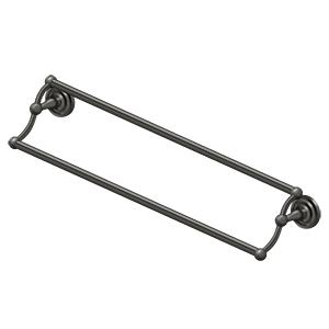 Deltana R: Traditional Series Double Towel Bar, 24" C-to-C in Oil Rubbed Bronze finish