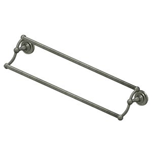 Deltana R: Traditional Series Double Towel Bar, 24" C-to-C in Pewter finish