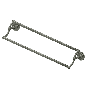 Deltana R: Traditional Series Double Towel Bar, 24" C-to-C in Pewter finish