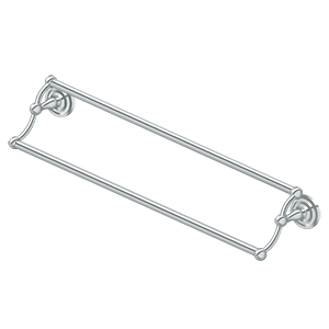 Deltana R: Traditional Series Double Towel Bar, 24" C-to-C in Polished Chrome finish