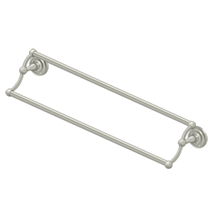 Deltana R: Traditional Series Double Towel Bar, 24" C-to-C in Satin Nickel finish