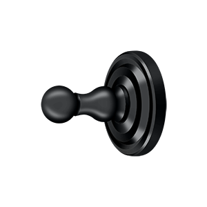 Deltana R: Traditional Series Single Robe Hook in Flat Black finish