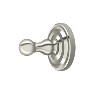 Deltana R: Traditional Series Single Robe Hook in Lifetime Polished Nickel finish