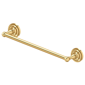 Deltana R: Traditional Series Towel Bar, 18" C-to-C in PVD Polished Brass finish