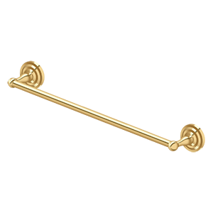 Deltana R: Traditional Series Towel Bar, 24" C-to-C in PVD Polished Brass finish