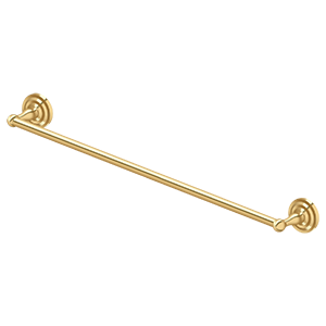 Deltana R: Traditional Series Towel Bar, 30" C-to-C in PVD Polished Brass finish