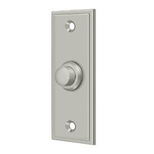 Deltana Rectangular Contemporary Bell Button in Satin Nickel finish