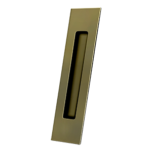 Deltana Rectangular Flush Pull, 10" x 2 1/4" x 1/2" in Antique Brass finish