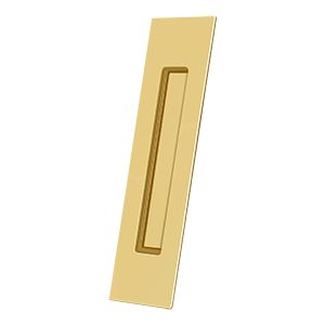 Deltana Rectangular Flush Pull, 10" x 2 1/4" x 1/2" in PVD Polished Brass finish