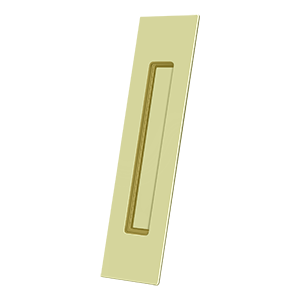Deltana Rectangular Flush Pull, 10" x 2 1/4" x 1/2" in Polished Brass finish
