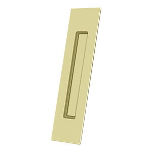 Deltana Rectangular Flush Pull, 10" x 2 1/4" x 1/2" in Unlacquered Brass finish
