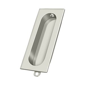 Deltana Rectangular Flush Pull 3 1/8" x 1 3/8" x 1/2" in Lifetime Polished Nickel finish