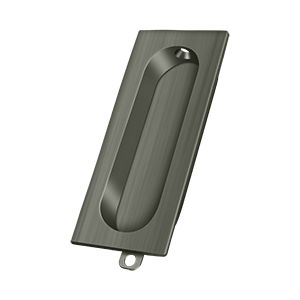 Deltana Rectangular Flush Pull 3 1/8" x 1 3/8" x 1/2" in Pewter finish