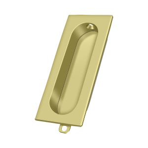 Deltana Rectangular Flush Pull 3 1/8" x 1 3/8" x 1/2" in Polished Brass finish