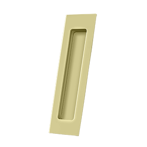 Deltana Rectangular Flush Pull 7" x 1 7/8" x 3/8" in Unlacquered Brass finish