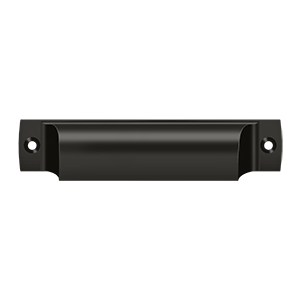 Deltana Rectangular Shell Pull, 4" C-to-C in Oil Rubbed Bronze finish