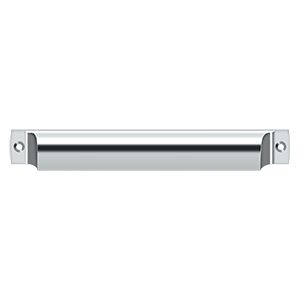 Deltana Rectangular Shell Pull, 7" in Polished Chrome finish