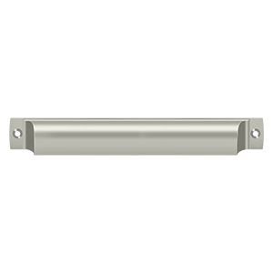 Deltana Rectangular Shell Pull, 7" in Satin Nickel finish