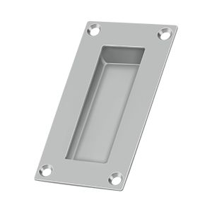 Deltana Rectangular Stainless Steel Flush Pull, 4" x 2" x 1/2" in Satin Stainless Steel finish