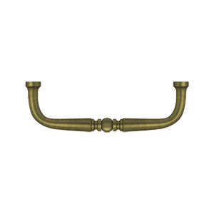 Deltana Traditional Wire Pull, 3 1/2" C-to-C in Antique Brass finish