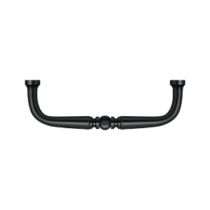 Deltana Traditional Wire Pull, 3 1/2" C-to-C in Flat Black finish